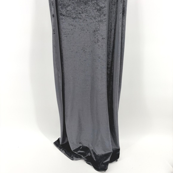 BCBG Max Azria Grey Velvet‎ Spaghetti Strap Slip Dress Size 2 Y2K 90s Minimalist - Picture 7 of 9